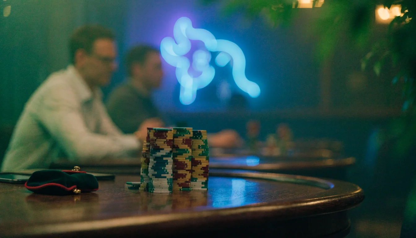 Norsk casinostemning med jetonger og myk belysning